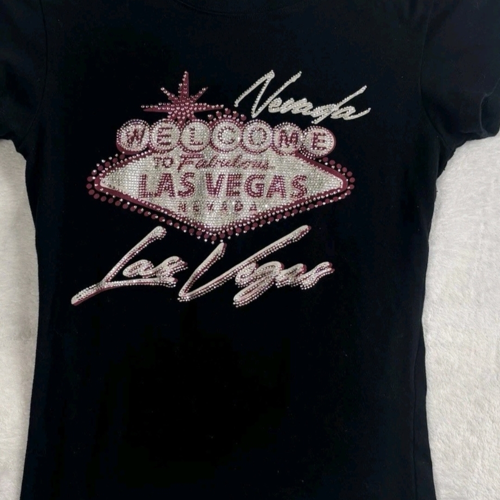& Other Stories Black Las Vegas Graphic Top